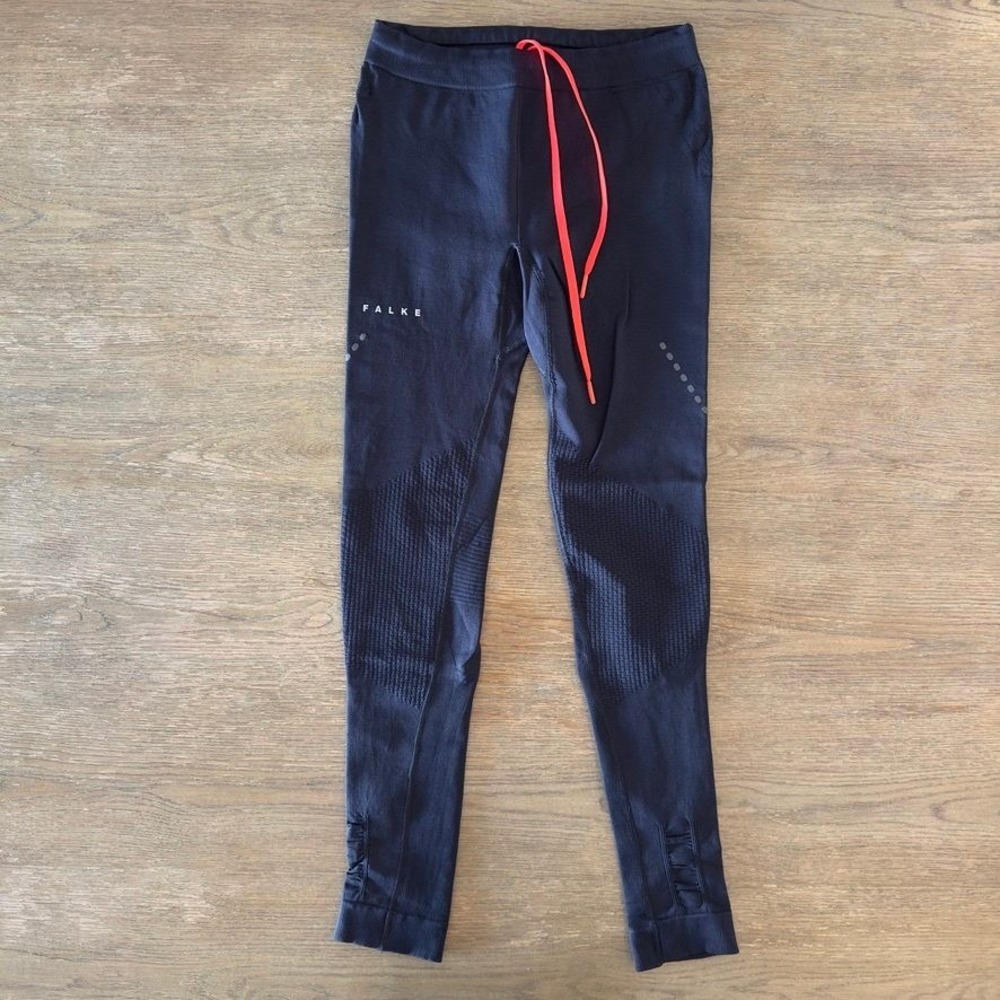 Falke Ergonomic Sport System athletic pants Activewear leggings-Black-Sz S